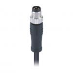 M8 Plug Male Connector With 24AWG Cable,Straight